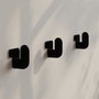 Wallity Luxa Metal Hanger Negro Set de 3